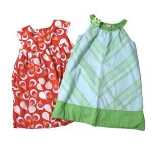 Old Navy & Oshkosh Colorful Red Blue Summer Toddler Dress Lot 5T Church Easter